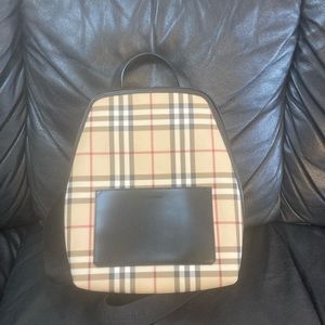 Burberry Vintage Nova Check Leather Backpack